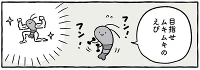 目指せムキムキのえび