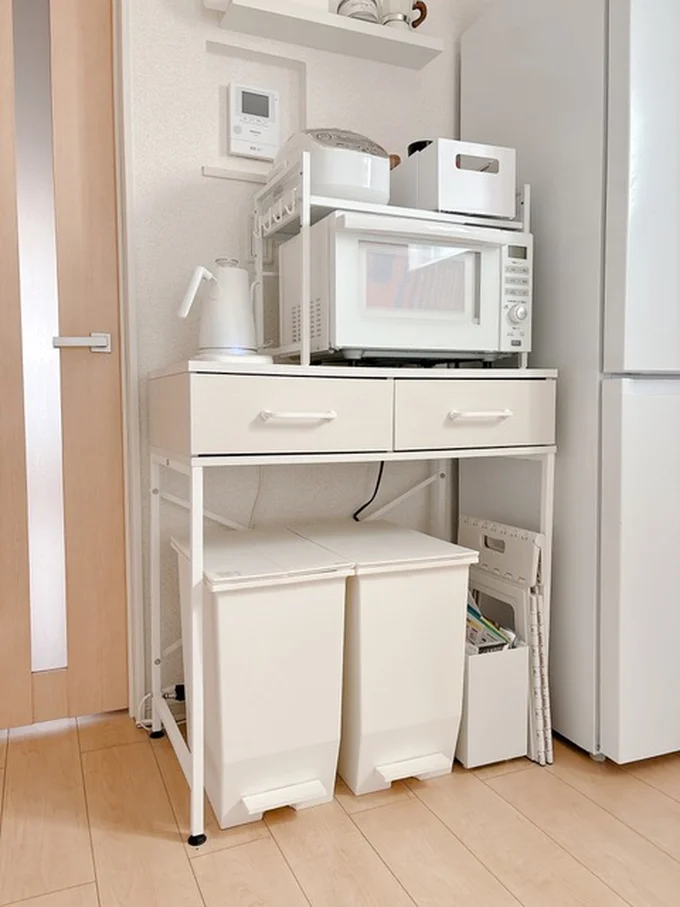 ゴミ箱上のスペースも有効活用
