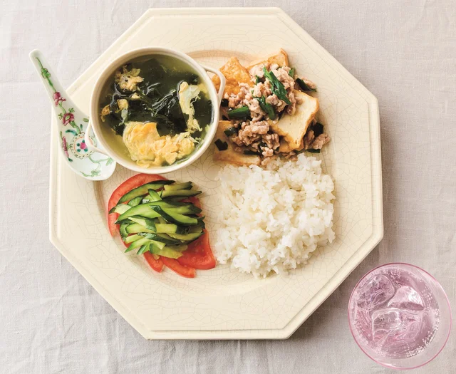 健康食材でカロリーダウン！「厚揚げとにらのそぼろあんプレート」【まる式ダイエット】