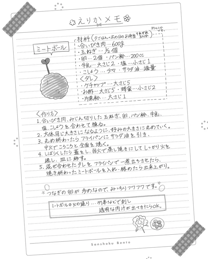 えりかメモ「ミートボール」