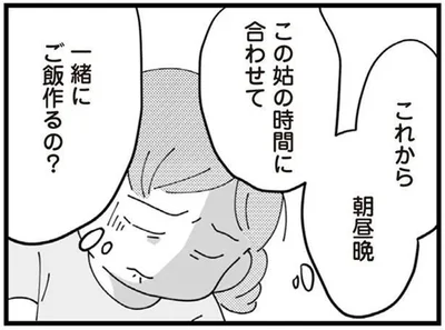 この姑の時間に合わせて一緒にご飯作るの？