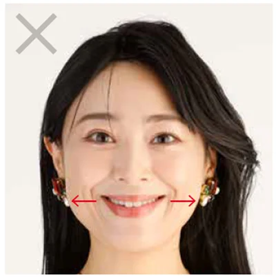 口横にドレープができる