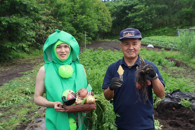 山崎農家さんもアクスタを見て「かわいい」と一言