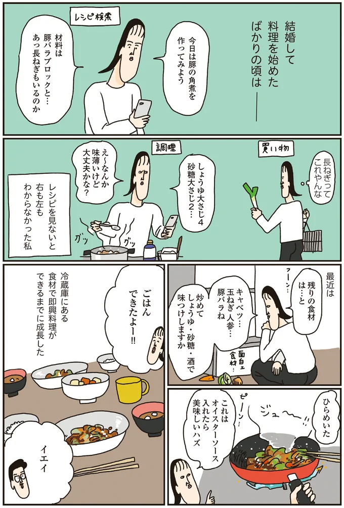 冷蔵庫にある食材で即興料理