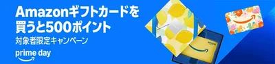 Amazonギフトカードを5,000円以上購入すると、500ポイントもらえちゃうキャンペーンが密かに開催中。キャンペーンページに行ってこの画面が出たら見事対象者です！