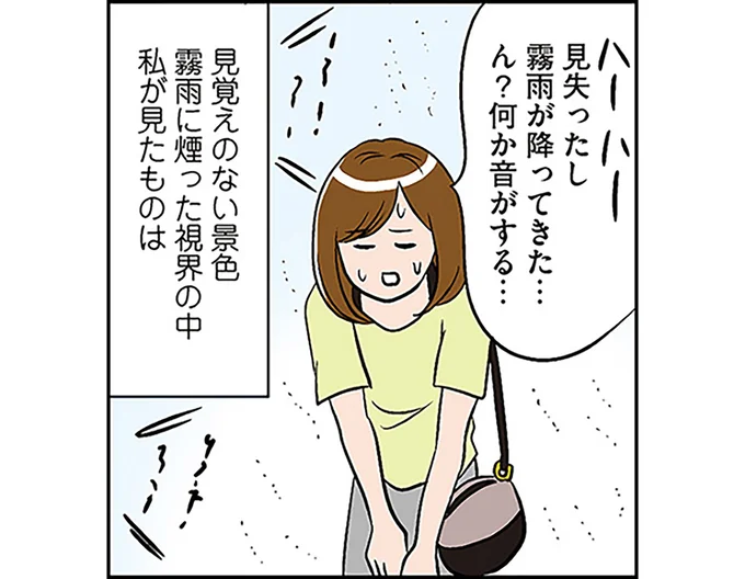 霧雨に煙った視界の中私が見たものは