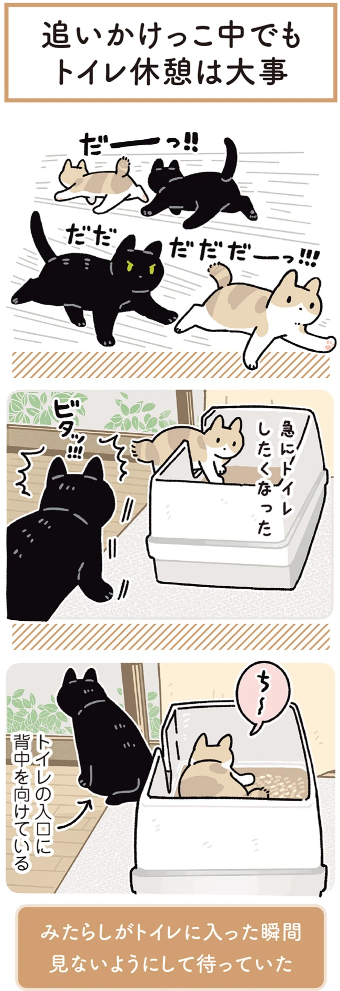 トイレの入り口に背中を向けている