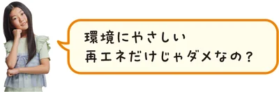環境にやさしい再エネだけじゃダメなの？