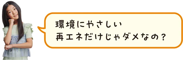 環境にやさしい再エネだけじゃダメなの？