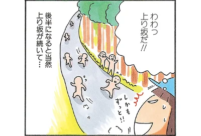 後半になると当然上り坂が続いて…