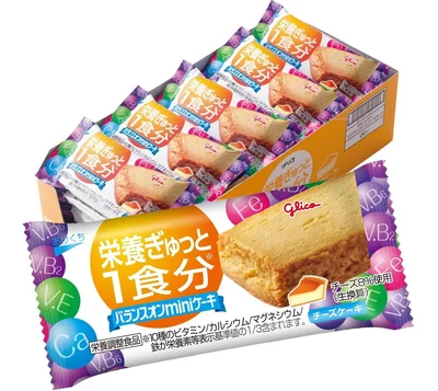 バランスオンminiケーキ チーズケーキ 20個 栄養ぎゅっと1食分 江崎グリコ 栄養調整食品 個包装 小分け glico