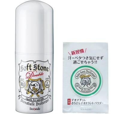 【Amazon.co.jp-限定】【医薬部外品】-デオナチュレ-ソフトストーンW-ワキ用-直ヌリ-制汗剤-スティック-無香-1個(20g)さらさらパウダーサシェ付