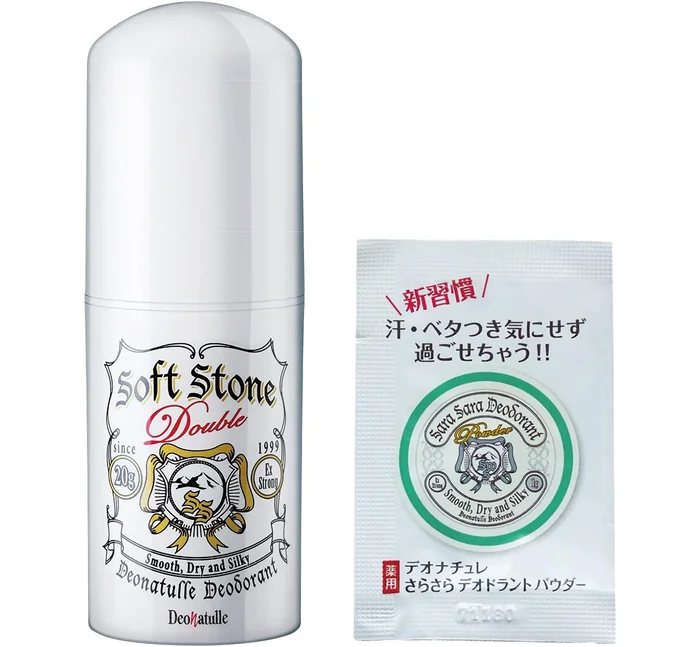 【Amazon.co.jp-限定】【医薬部外品】-デオナチュレ-ソフトストーンW-ワキ用-直ヌリ-制汗剤-スティック-無香-1個(20g)さらさらパウダーサシェ付