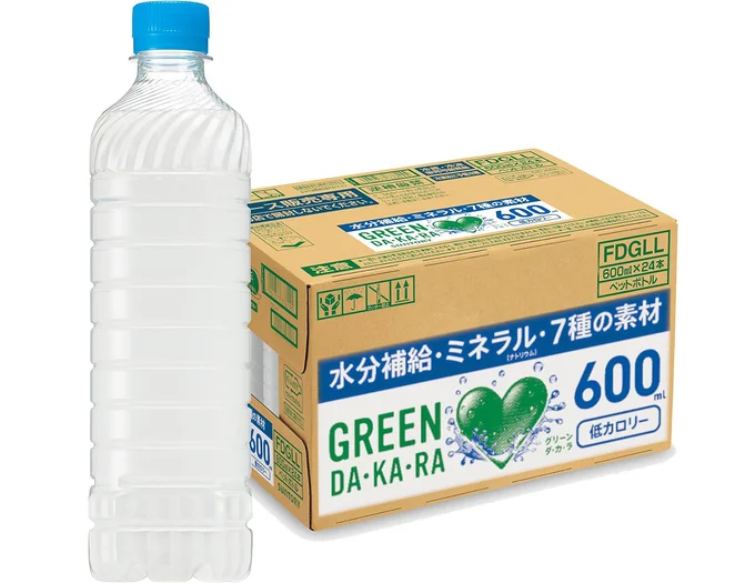  GREEN DA・KA・RA(グリーンダカラ) サントリー グリーンダカラ ラベルレス スポーツドリンク ペットボトル (冷凍兼用) (熱中症対策) 600ml ×24本