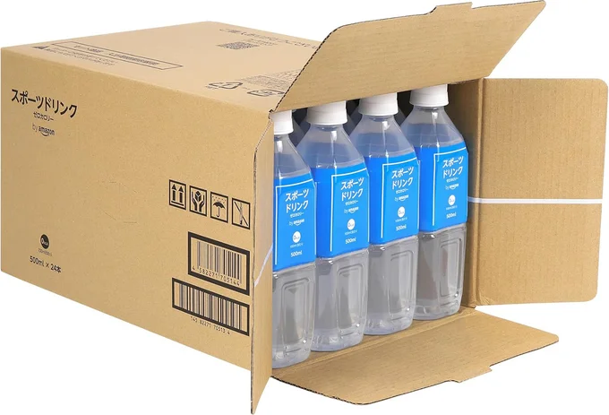  by Amazon スポーツドリンク ゼロカロリー 500ml×24本 (Happy Belly)