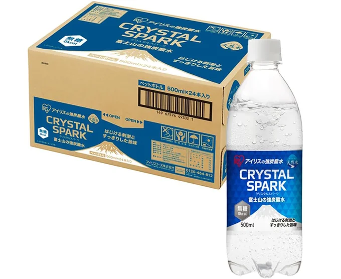 アイリスオーヤマ 炭酸水 500ml ×24本 富士山の強炭酸水 バナジウム含有 強炭酸水 ペットボトル 静岡県産 ケース 500ミリリットル ボトル 割り材