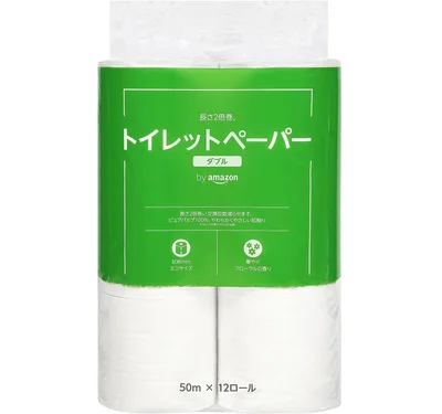 by Amazon トイレットペーパー 長さ2倍巻 50m x 12ロール ダブル 単品 (12ロールで24ロール分) フローラルの香り