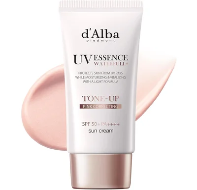 ダルバ(d'Alba) トーンアップ UVエッセンス サンクリーム - SPF50+:PA++++  (ピンク 50ml)