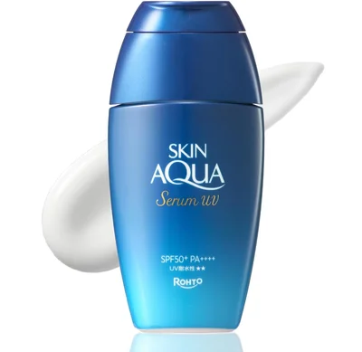 スキンアクア(SKIN AQUA) ヒアルロンセラムUV SPF50+・PA++++ (化粧下地 3種のヒアルロン酸配合 エタノールフリー 無香料 無着色 パラベンフリー 敏感肌)