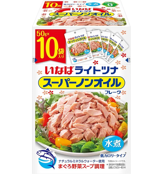 いなば食品 ライトツナスーパーノンオイル フレーク (50g×10袋)