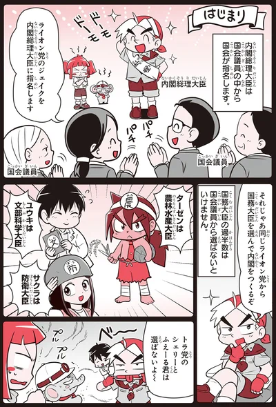 『角川まんが学習シリーズ のびーる社会 政治のしくみ 憲法・選挙・国際社会他』より