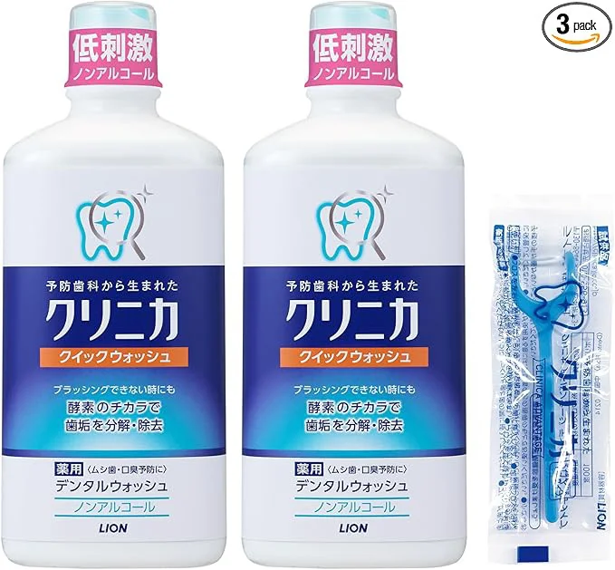 クリニカ [医薬部外品]クイックウォッシュ デンタルリンス 450ml×2個 +フロス