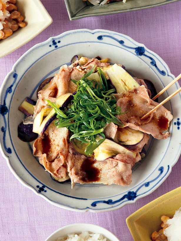 豚しゃぶとなすの重ね蒸し