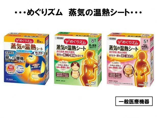 めぐリズム 蒸気の温熱シートシリーズ