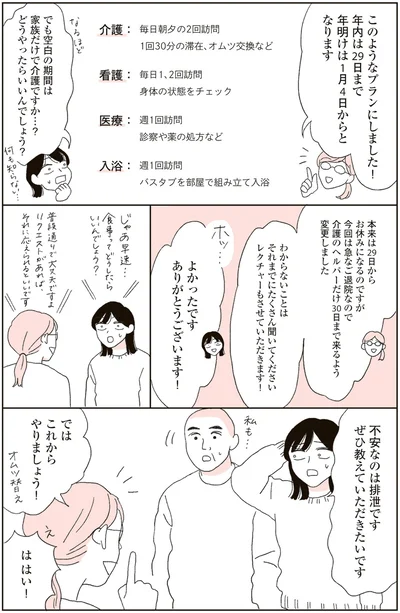 空白の期間は家族だけで介護ですか…？