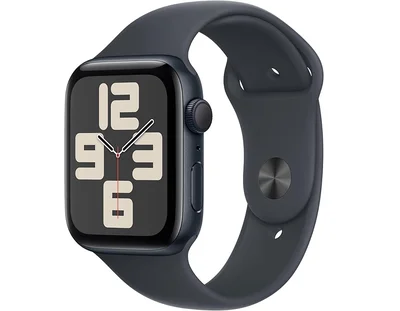 Apple-Watch-SE(第-2-世代)[GPS-モデル、44mm-ケース]ミッドナイトアルミニウムケースとミッドナイトスポーツバンド