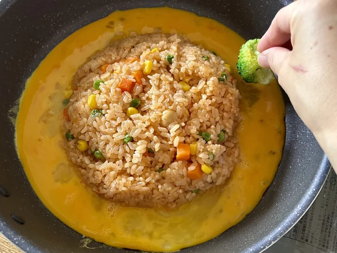 野菜で彩りよく飾って