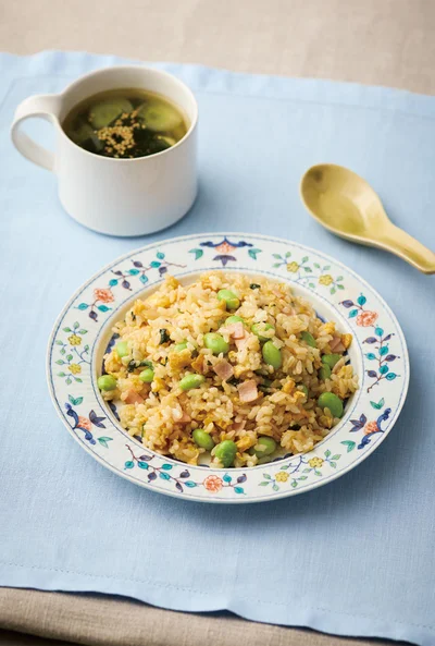 さっぱり薬味枝豆炒飯