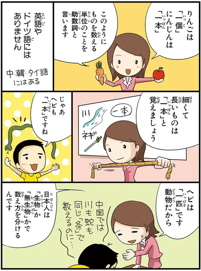 細くて長いものは「一本」と覚えましょう