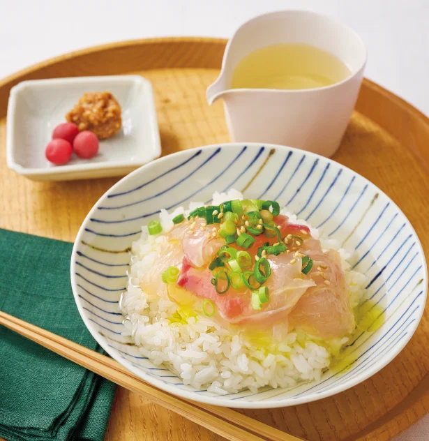 白身魚のだし茶漬け