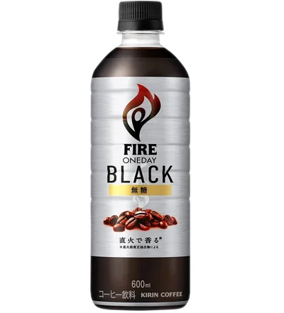 Fire(ファイア) キリン ワンデイ ブラック コーヒー 無糖 600ml 24本 ペットボトル