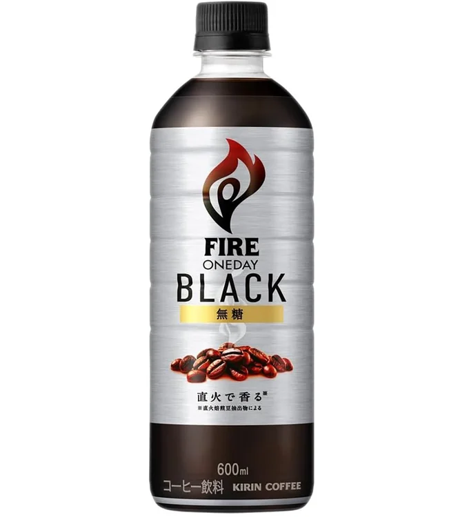 Fire(ファイア) キリン ワンデイ ブラック コーヒー 無糖 600ml 24本 ペットボトル