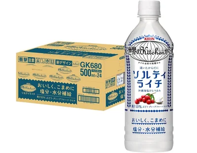 キリン 世界のKitchenから ソルティライチ 500ml 24本 ペットボトル 塩分・水分補給飲料 熱中症対策 スポーツドリンク