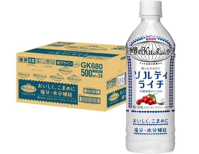 キリン 世界のKitchenから ソルティライチ 500ml 24本 ペットボトル 塩分・水分補給飲料 熱中症対策 スポーツドリンク