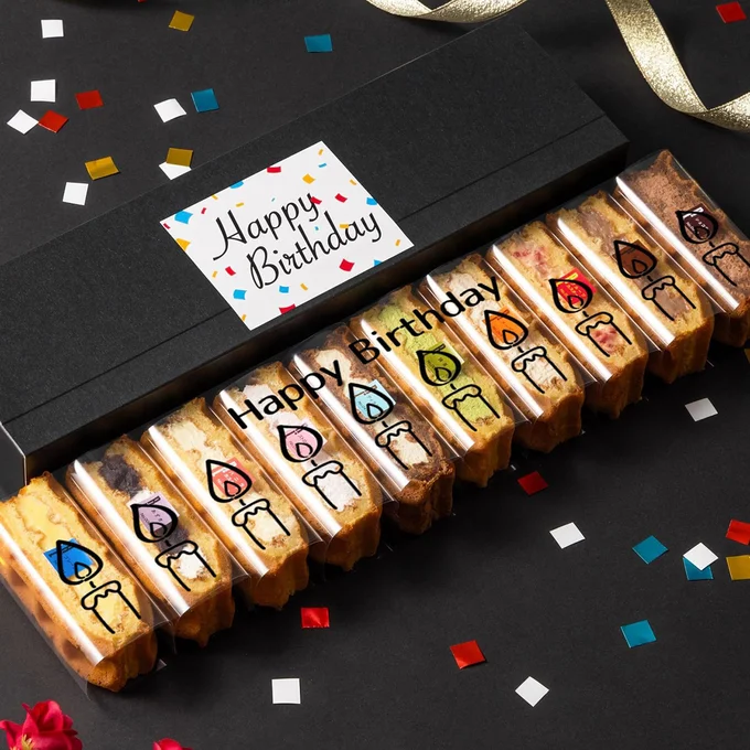 R.L-ワッフル-ケーキ-誕生日-プレゼント-メッセージ-スイーツ-ギフト-手提げ袋付-冷凍-10個