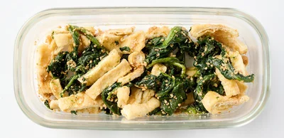 ほうれん草と油揚げの中華あえ