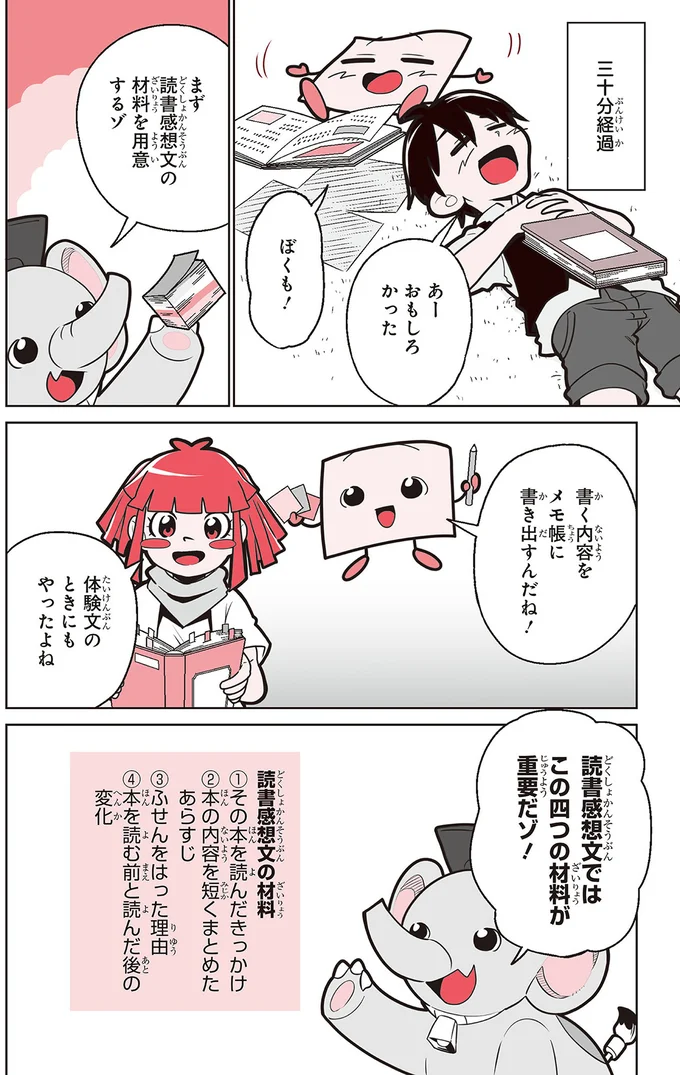 書く内容をメモ帳に書き出すんだね！
