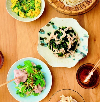 蒸しどり、豚しゃぶでたんぱく質を補う！そうめんに合うおかず
