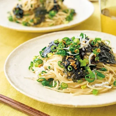 無限に食べられる！ 韓国のりとしらすのあえそうめん