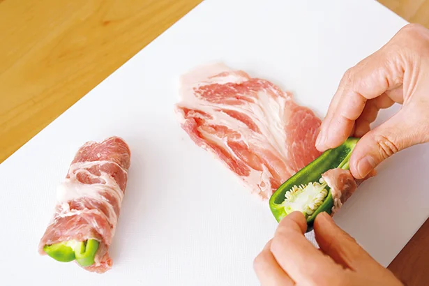 ピーマンは種ごと肉巻きにするのもおすすめ