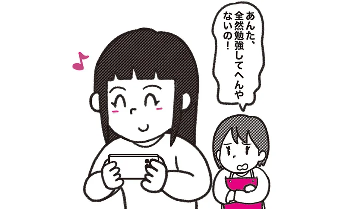 You aren’t studying for the test. あなたはテスト勉強をしていません
