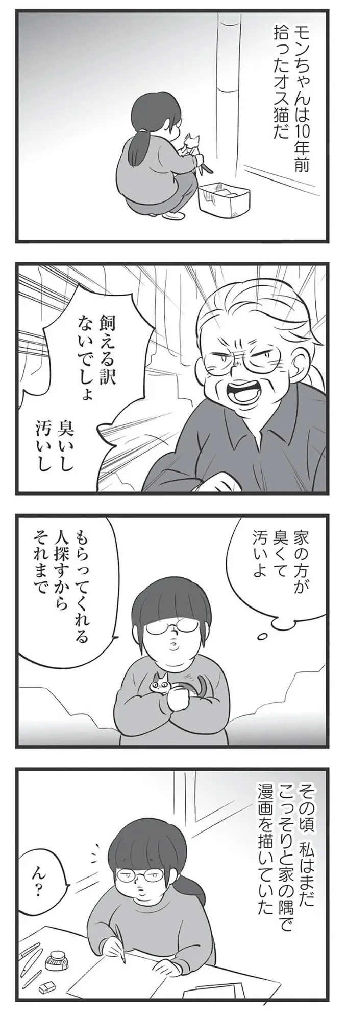 モンちゃんは10年前に拾ったオス猫だ