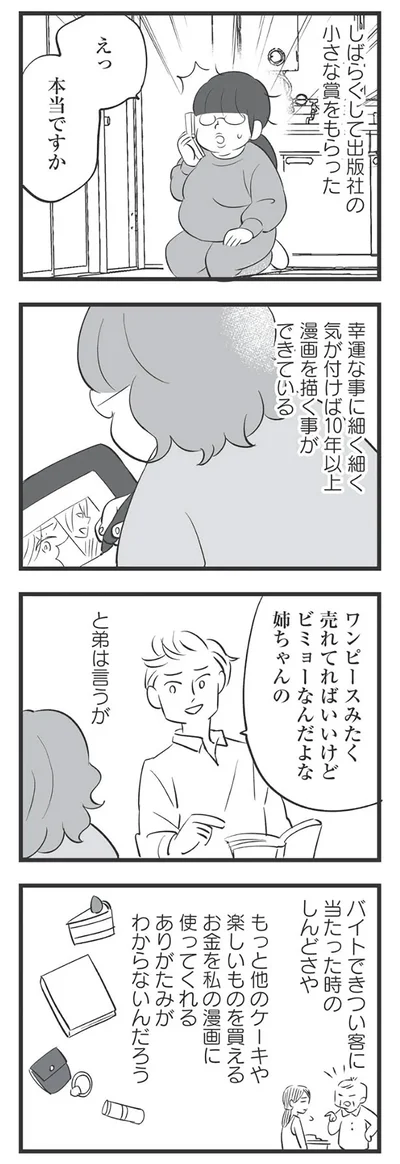 しばらくして出版社の小さな賞をもらった