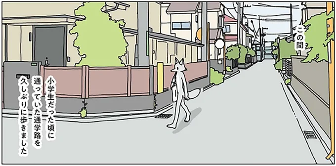 小学生だった頃に通っていた通学路を久しぶりに歩きました