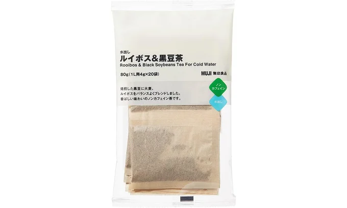 無印良品 水出しルイボス&黒豆茶 80g (1L用4g×20袋)