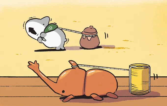 かぶとむしと特訓！